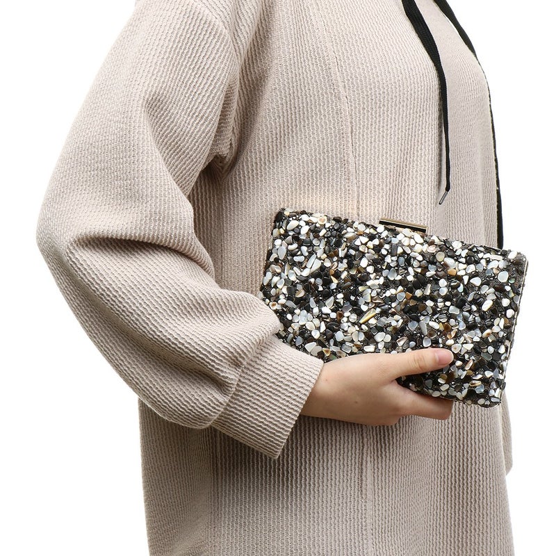 EROUGE Purple Clutch Purses for Women Elegant Lavender Evening Purse for Wedding Party - Image 2